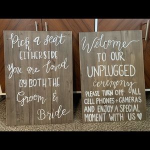 Handmade Rustic Wedding Signs